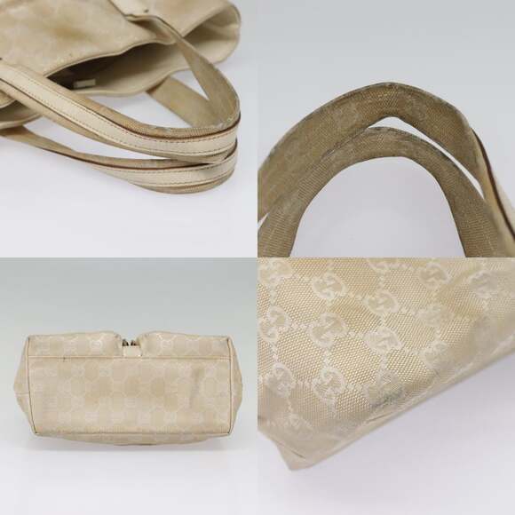 GUCCI GG Canvas Hand Bag Beige Silver 002 002 - Picture 10 of 13